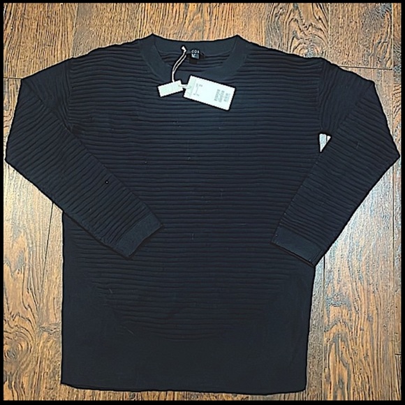 𝙲𝙾𝚂 Ribbed Crewneck Navy Blue Size XS - Picture 2 of 8